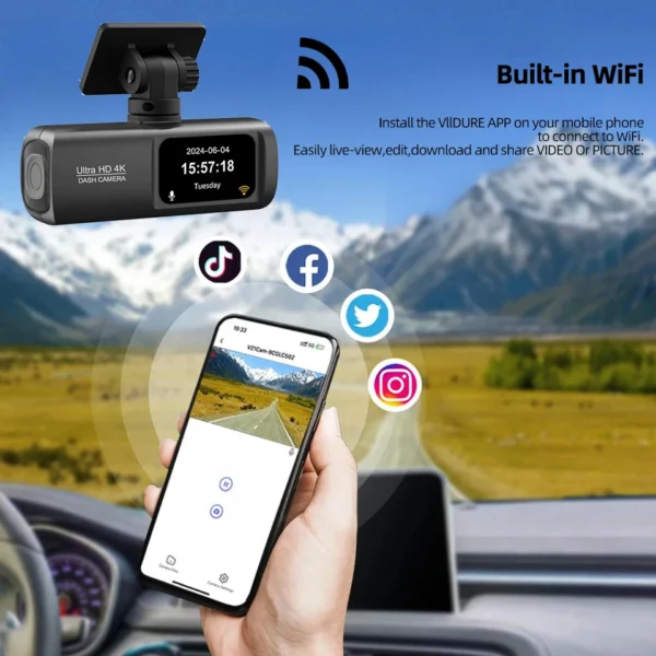 ⁦E-ACE Dash Cam UHD 4K⁩ - الصورة ⁦4⁩