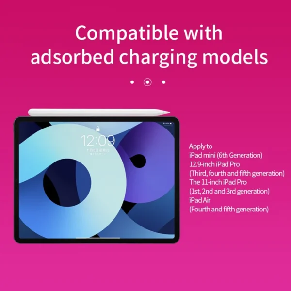 ⁦قلم ستايلس نشط لجهاز iPad Pro 11 12.9 2022 , 2021 , 2020 , 2018 Air 4 5 10.9 mini 6 8.3 بوصة قلم لوحي Palm Rejection⁩ - الصورة ⁦2⁩
