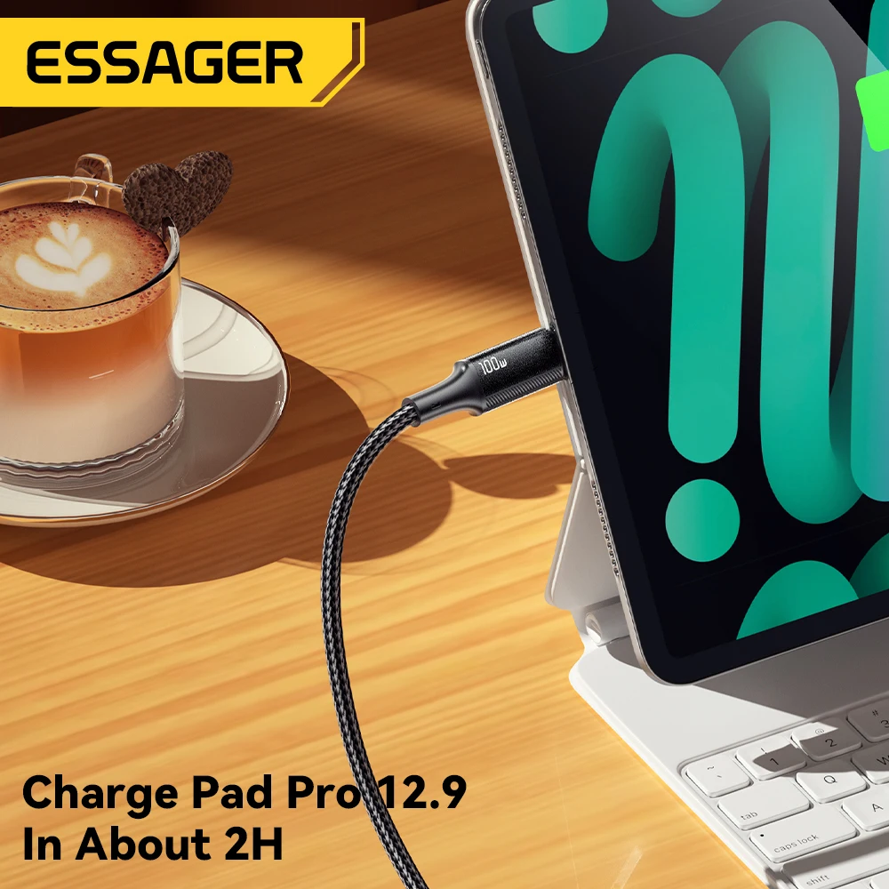 كابل Essager PD بقوة 100 واط من النوع كابل شحن سريع - الصورة 5