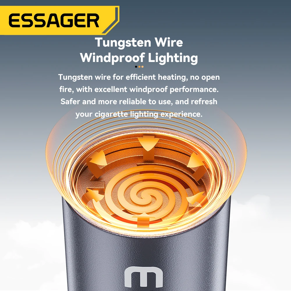 ولاعة صغيرة بدون لهب آمنة يمكن حملها على الطائرة ولاعة USB-C متوافقة مع OTG - الصورة 6
