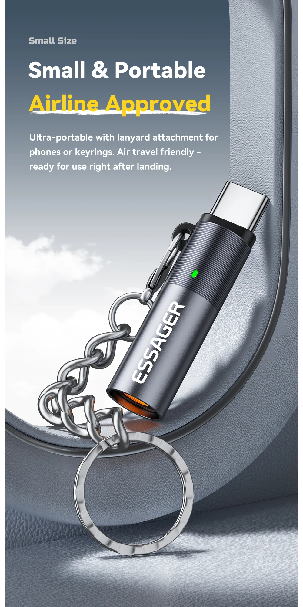 ولاعة صغيرة بدون لهب آمنة يمكن حملها على الطائرة ولاعة USB-C متوافقة مع OTG - الصورة 13
