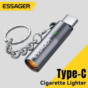 ولاعة صغيرة بدون لهب آمنة يمكن حملها على الطائرة ولاعة USB-C متوافقة مع OTG